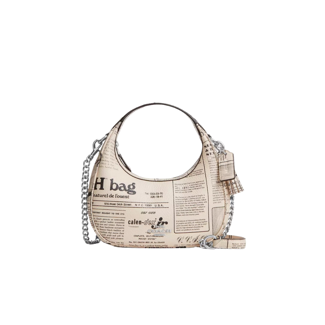 coach Carmen Mini Crossbody Bag With Newspaper Print
