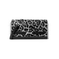 Michael Kors Carson Large Leopard Print Calf Hair Convertible Crossbody Bag Black