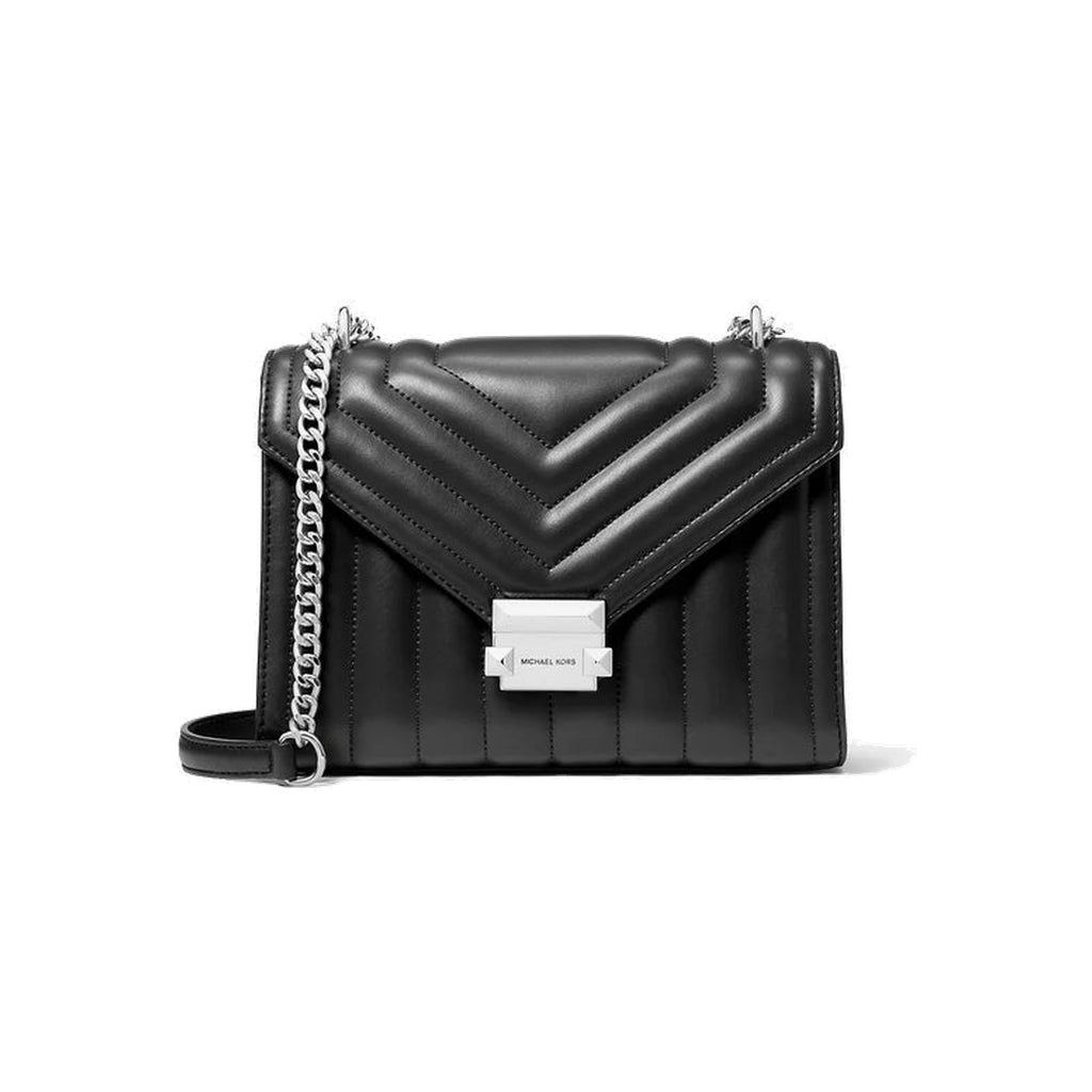 Michael Kors Whitney Medium Quilted Shoulder Bag Black