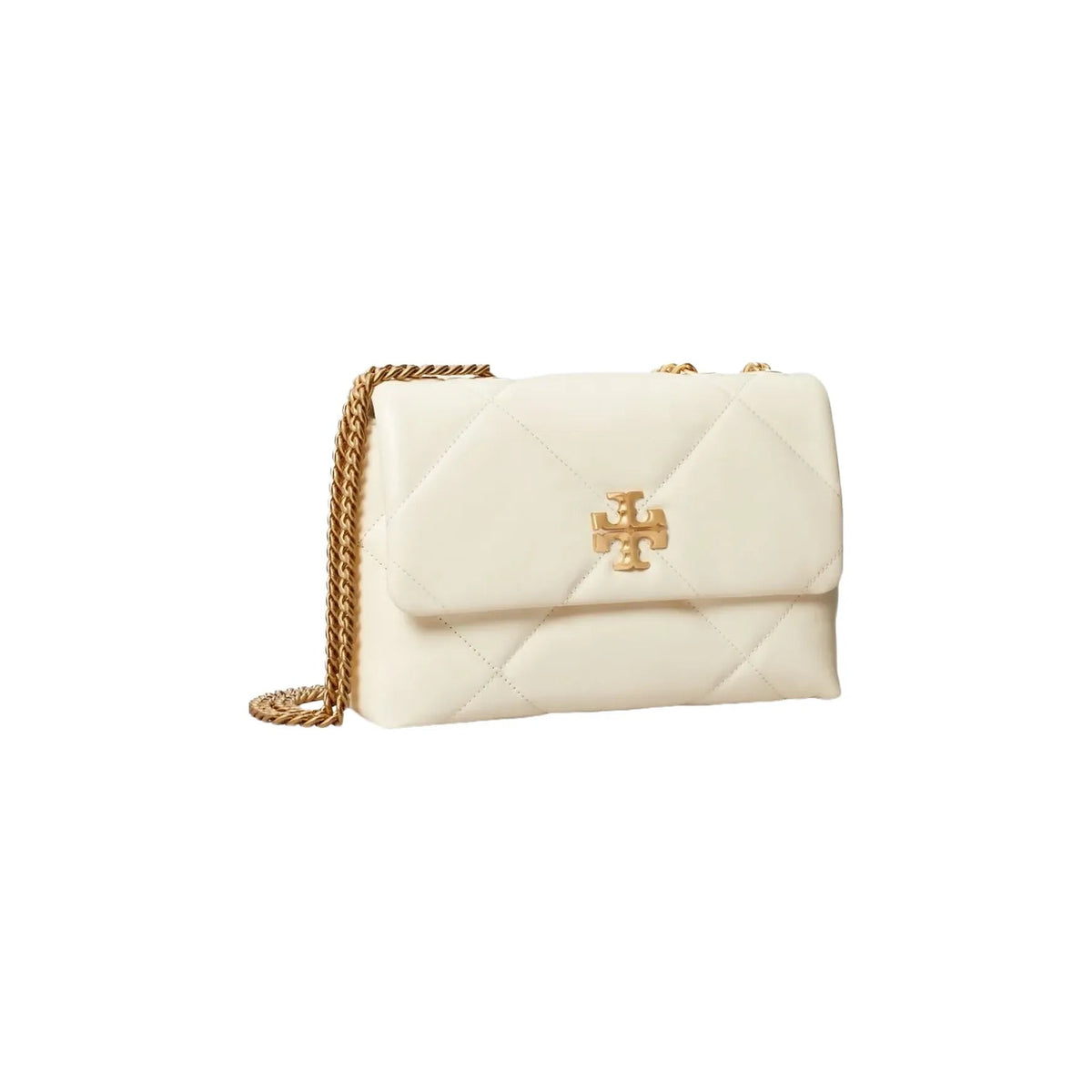 Tory Burch Small Kira Diamond Quilt Shoulder Bag Warm White