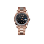 Seiko Datejust mod watch 'Black rose gold' arabic