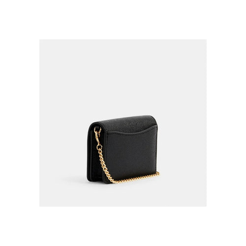 Coach Mini Wallet On A Chain Gold Black