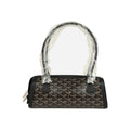 Goyard Goyardine Canvas Bonbonniere Bag Black Chevroches Calfskin Palladium Hardware