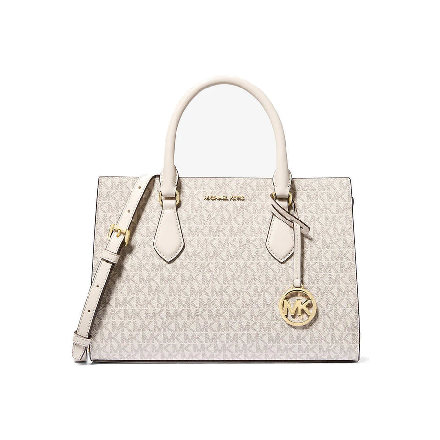 Michael Kors Sheila Medium Logo Satchel Creame