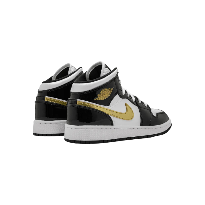 Air Jordan 1 Mid Patent Se 'black Gold'