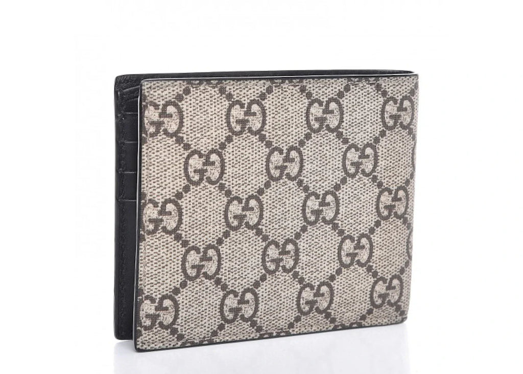 Gucci Bifold Wallet Gg Supreme Tiger Beige