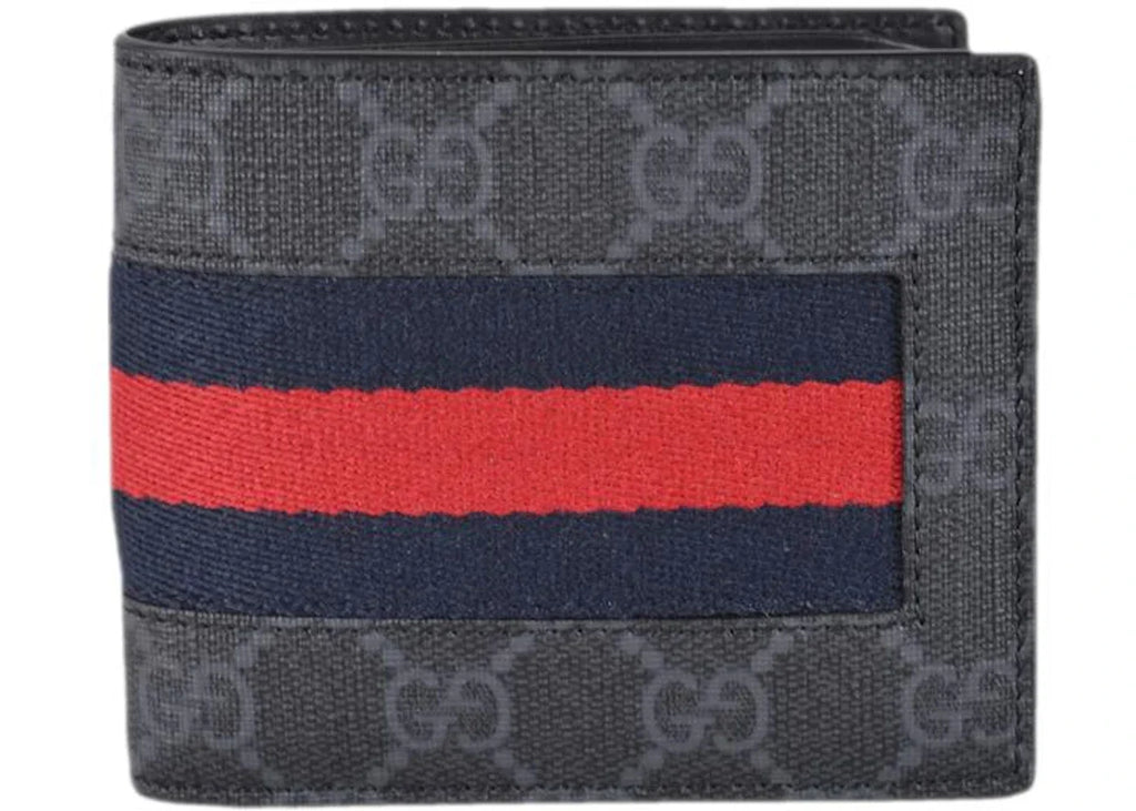 Gucci Bifold Wallet Gg Supreme Web Black