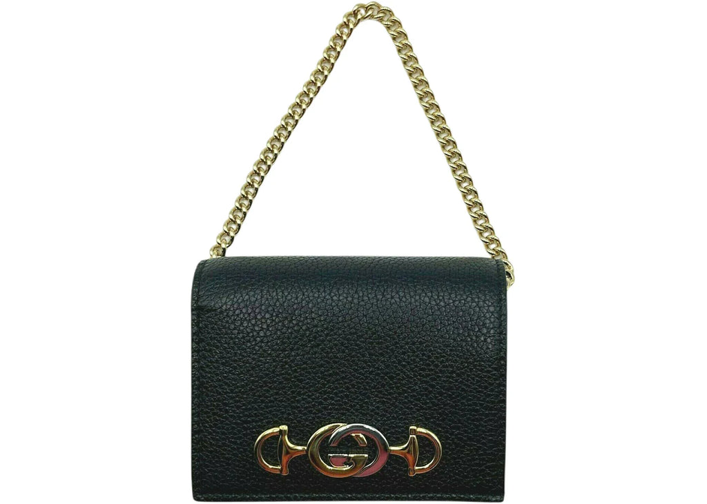 Gucci Gg Logo Zumi Bi-Fold Mini Wallet Mini Black