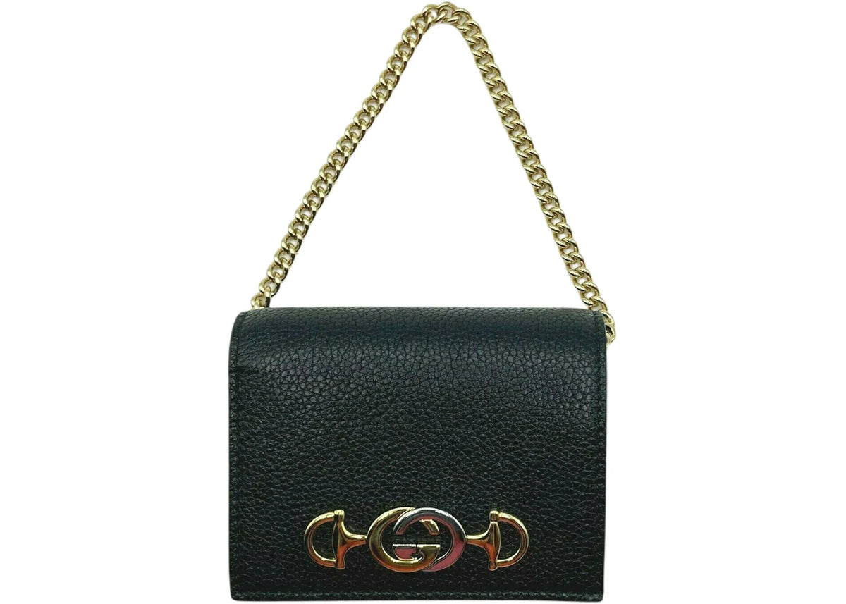 Gucci Gg Logo Zumi Bi-Fold Mini Wallet Mini Black