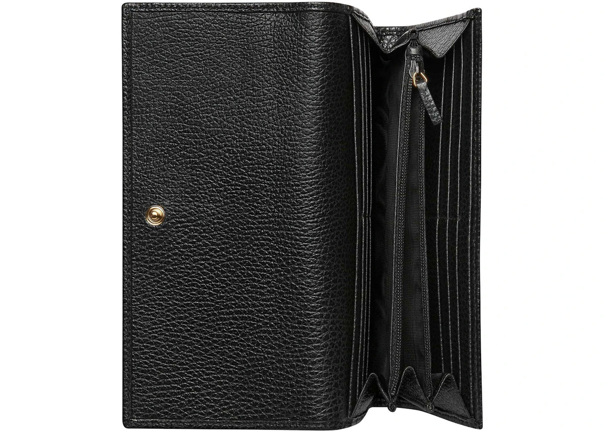Gucci Gg Marmont Leather Continental Wallet Black