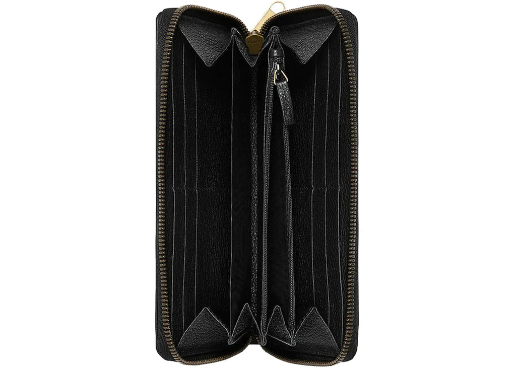 Gucci Print Zip Around Wallet Black