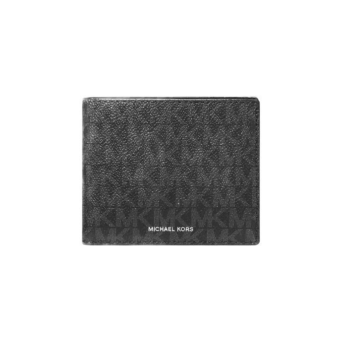 Michael Kors Cooper Logo Billfold Wallet With Coin Pouch Black