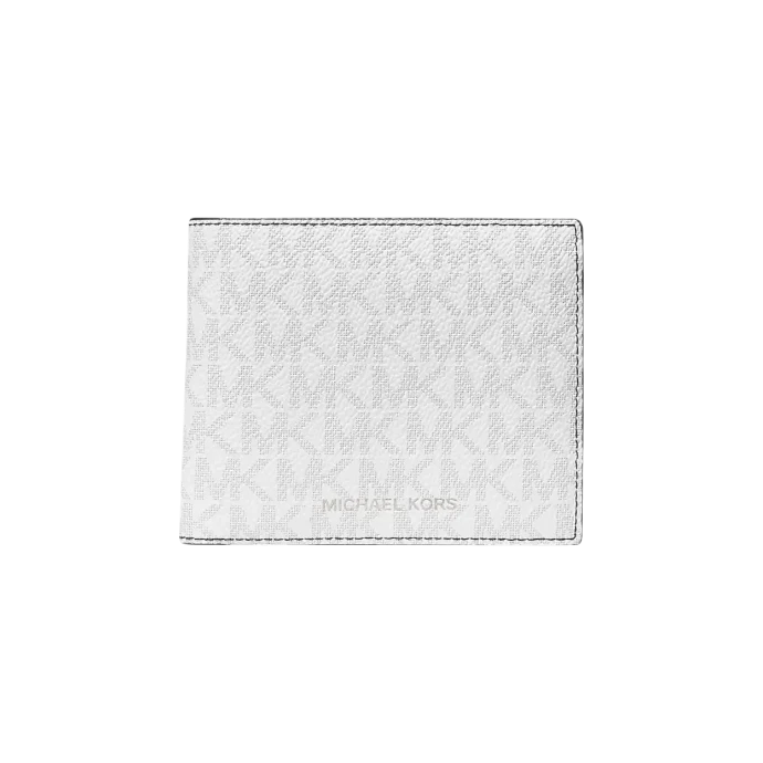 Michael Kors Cooper Logo Billfold Wallet With Coin Pouch Bright White