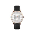 Swiss Made Three-Hand Date Black Leather Watch (ARS5000)