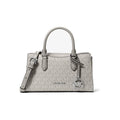 Michael Kors Arden Small Signature Logo Messenger Bag Pearl Grey