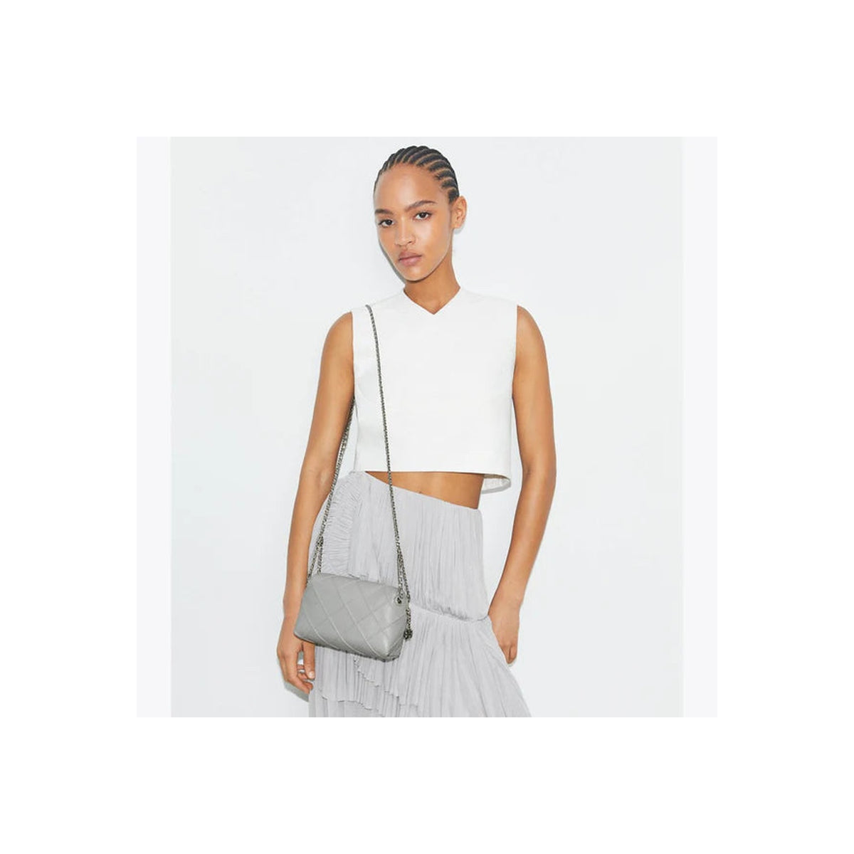 Tory Burch Fleming Soft Crossbody Bag Gray