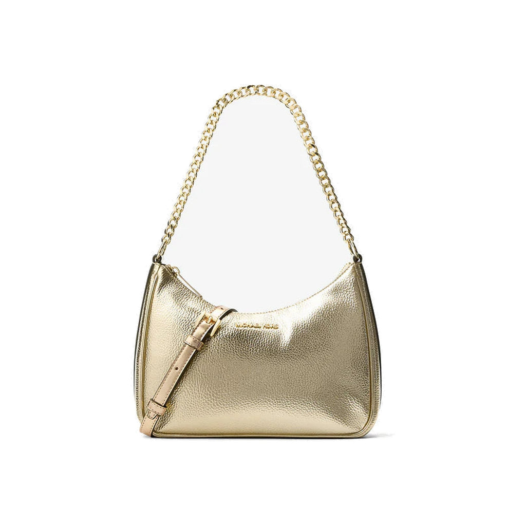 Michael Kors Jet Set Travel Large Metallic Convertible Crossbody Bag Pale Gold