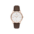 Three-Hand Date Brown Leather Watch (AR11572)