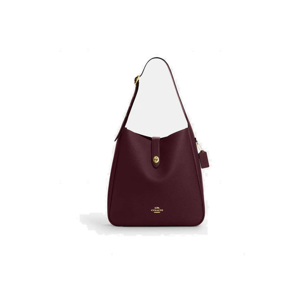 Coach Hadley Large Shoulder Bag Gold Dark Wine