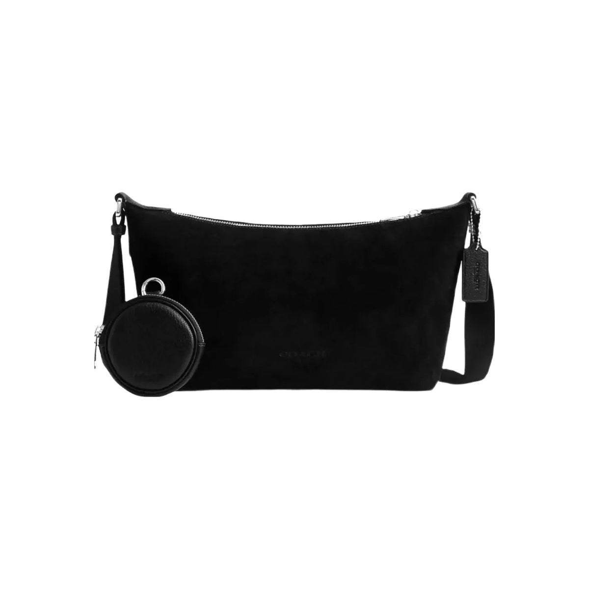 Coach Small Finn Crossbody Bag With Pouch in Silver Black