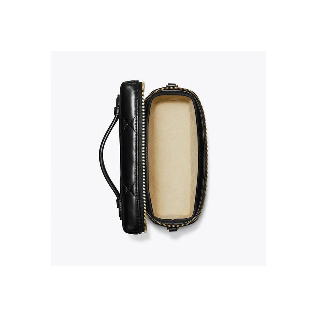 Tory Burch Kira Diamond Quilt East-West Vanity Case Black