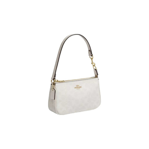 Coach Nolita 19 In Signature Canvas in Gold White Chalk