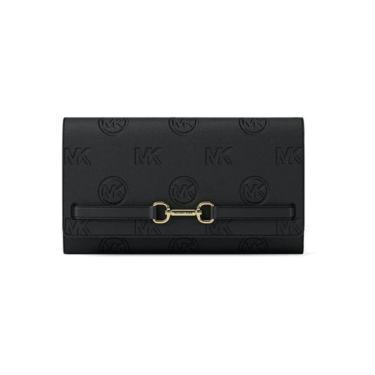 Michael Kors Carson Large Logo Debossed Wallet Black