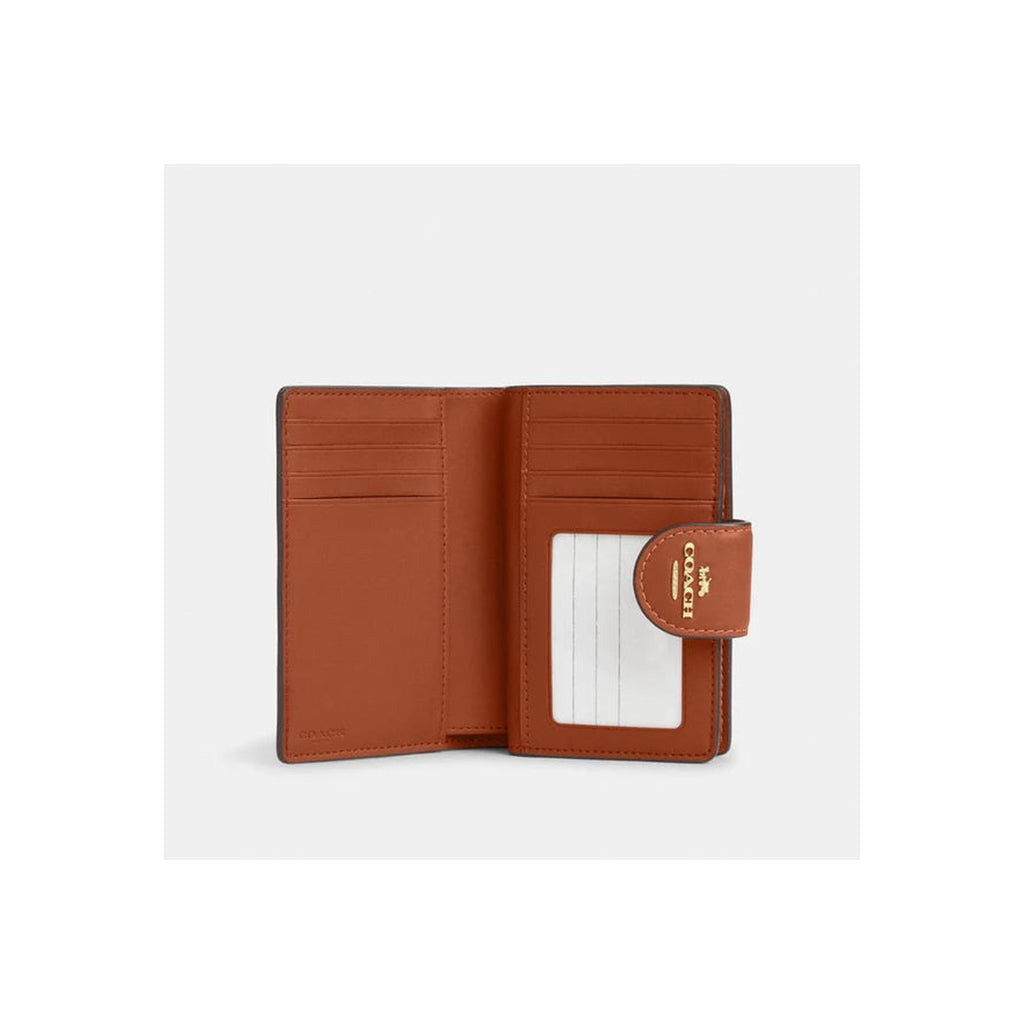 Coach Medium Corner Zip Wallet Gold Tan