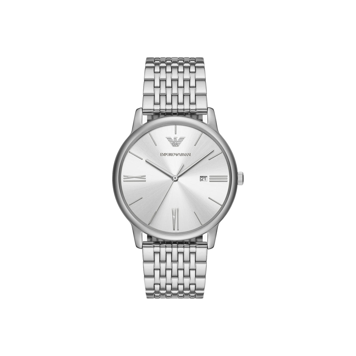 Three-Hand Date Stainless Steel Watch (AR11599)
