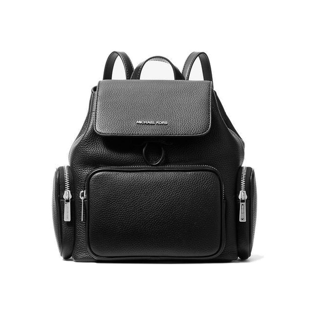 Michael Kors Merritt Small Pebbled Leather Cargo Backpack Black