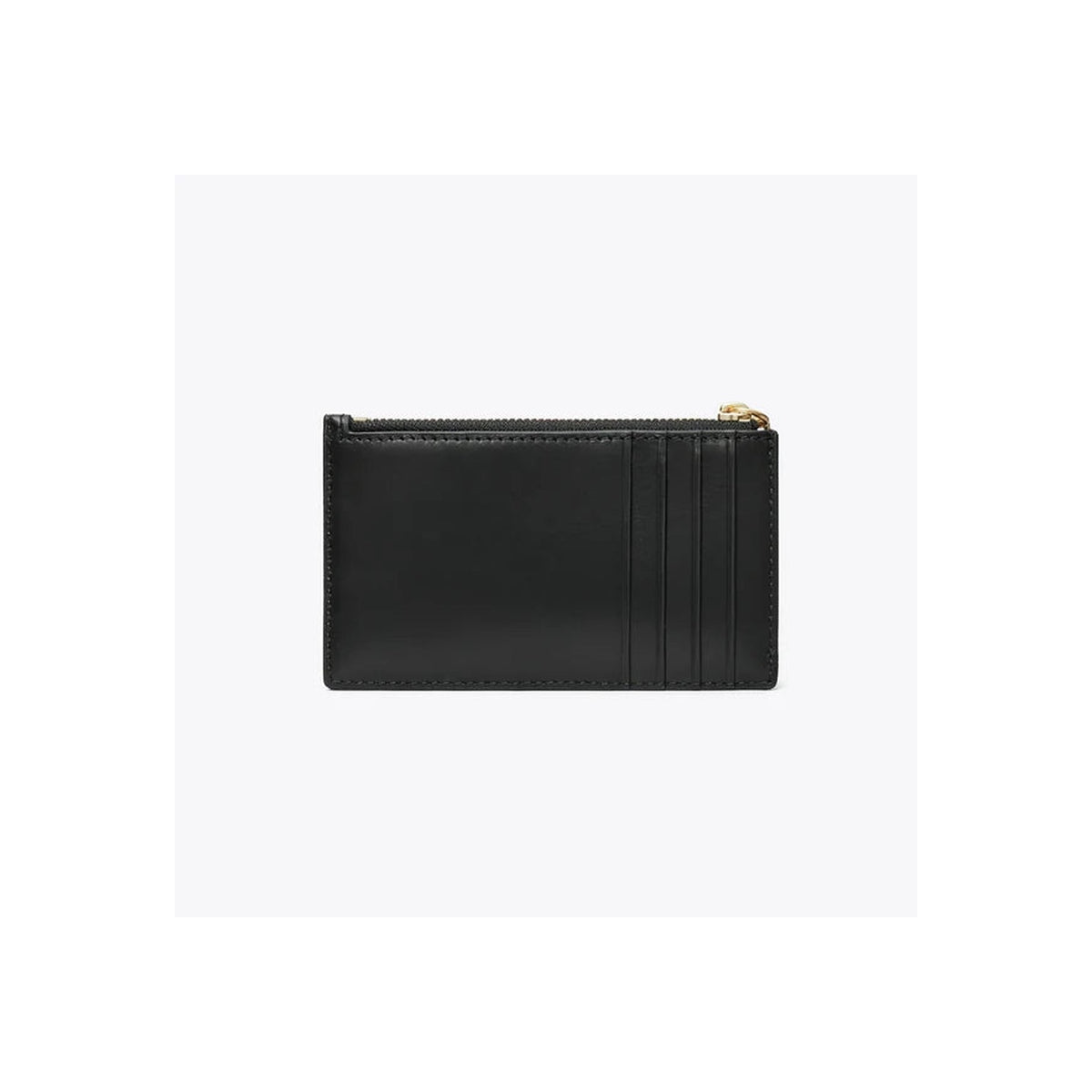 Tory Burch Kira Diamond Quilt Charm Zip Card Case Black