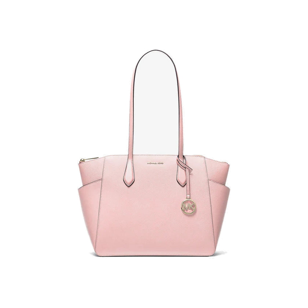 Michael Kors Marilyn Medium Saffiano Leather Tote Bag Powder Blush