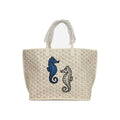 Goyard Goyardine Sand Anjou PM Embroidered Seahorse Bag Palladium Hardware