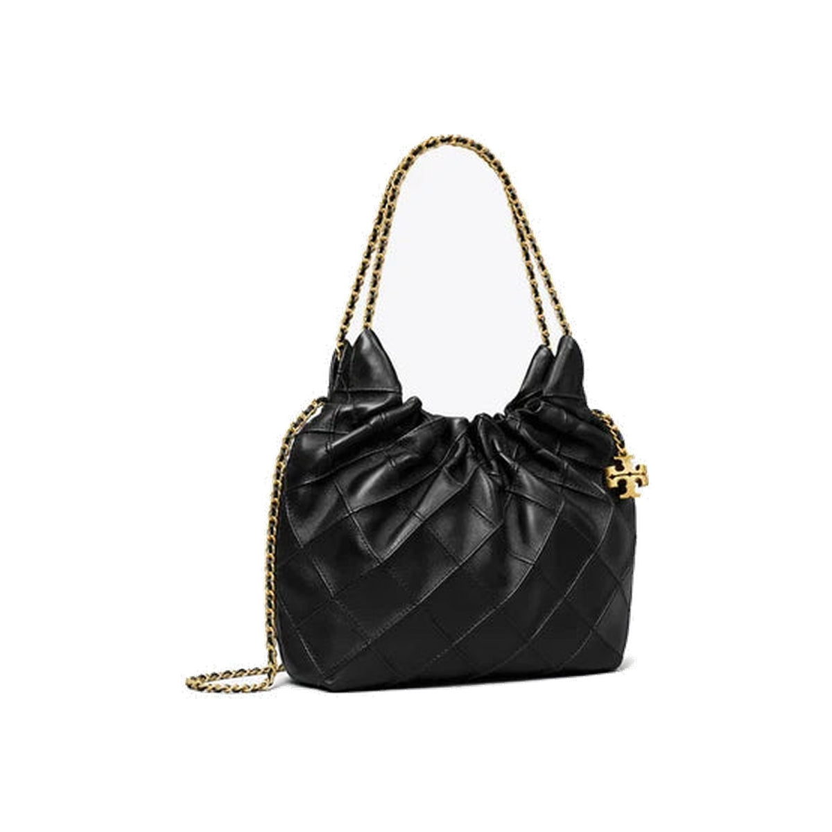 Tory Burch Mini Fleming Soft Hobo Bag Black