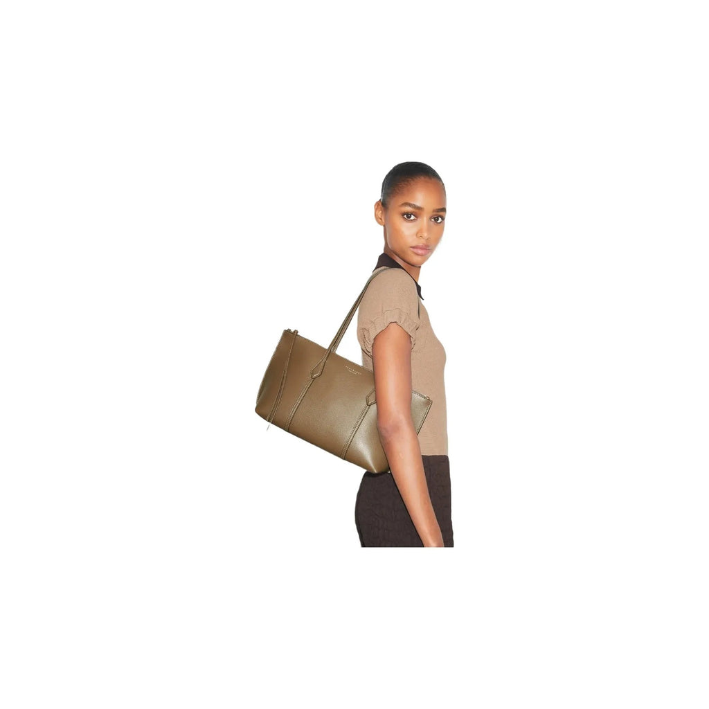 Tory Burch Small Perry Zip Tote Wild Mushroom