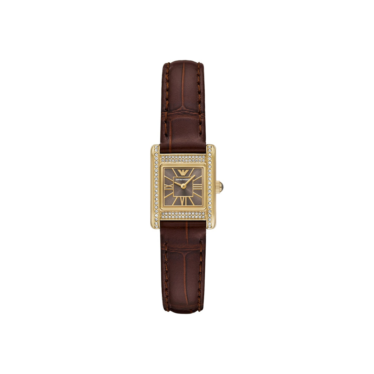 Two-Hand Brown Leather Watch (AR11705)