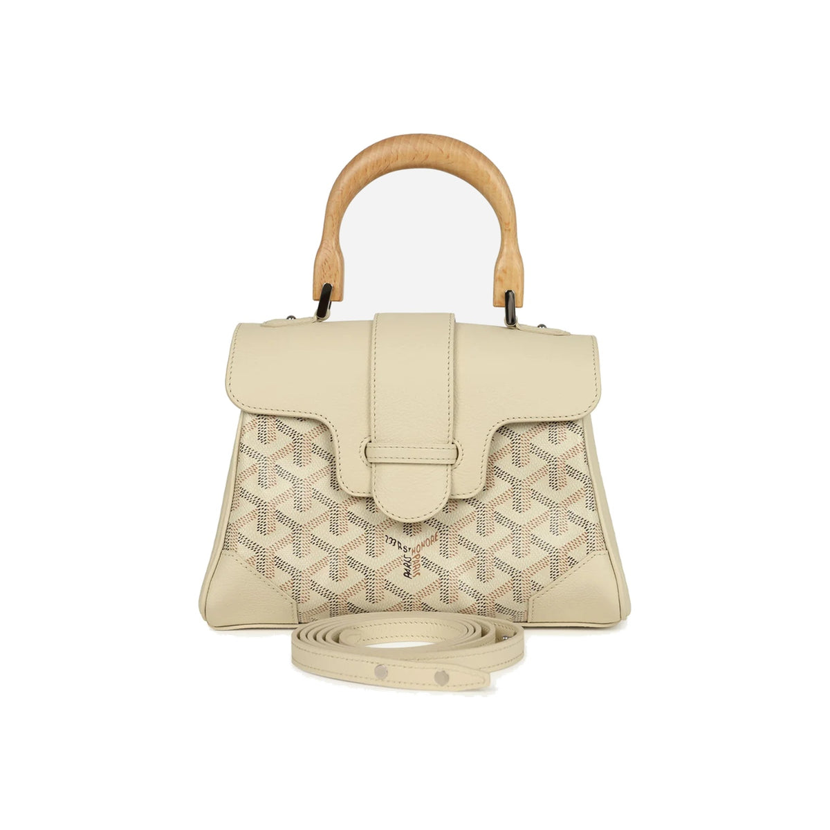 Goyard Goyardine Canvas Sand Soft Saigon Mini Palladium Hardware