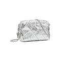 Tory Burch Fleming Soft Metallic Crossbody Bag Silver