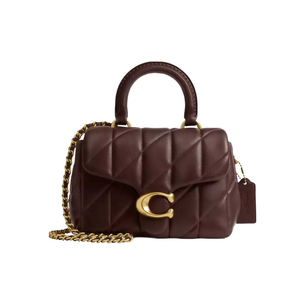 Coach Tabby Top Handle Bag With Quilting in Brass Maple