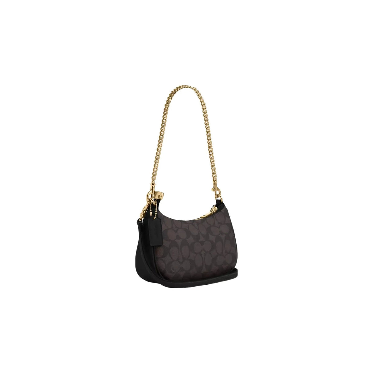 Coach Teri Mini Crossbody Bag In Signature Canvas in Gold Walnut Black