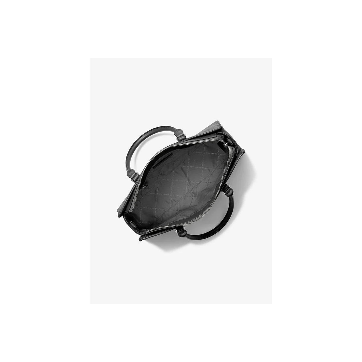 Michael Kors Arden Medium Top-Zip Satchel Black