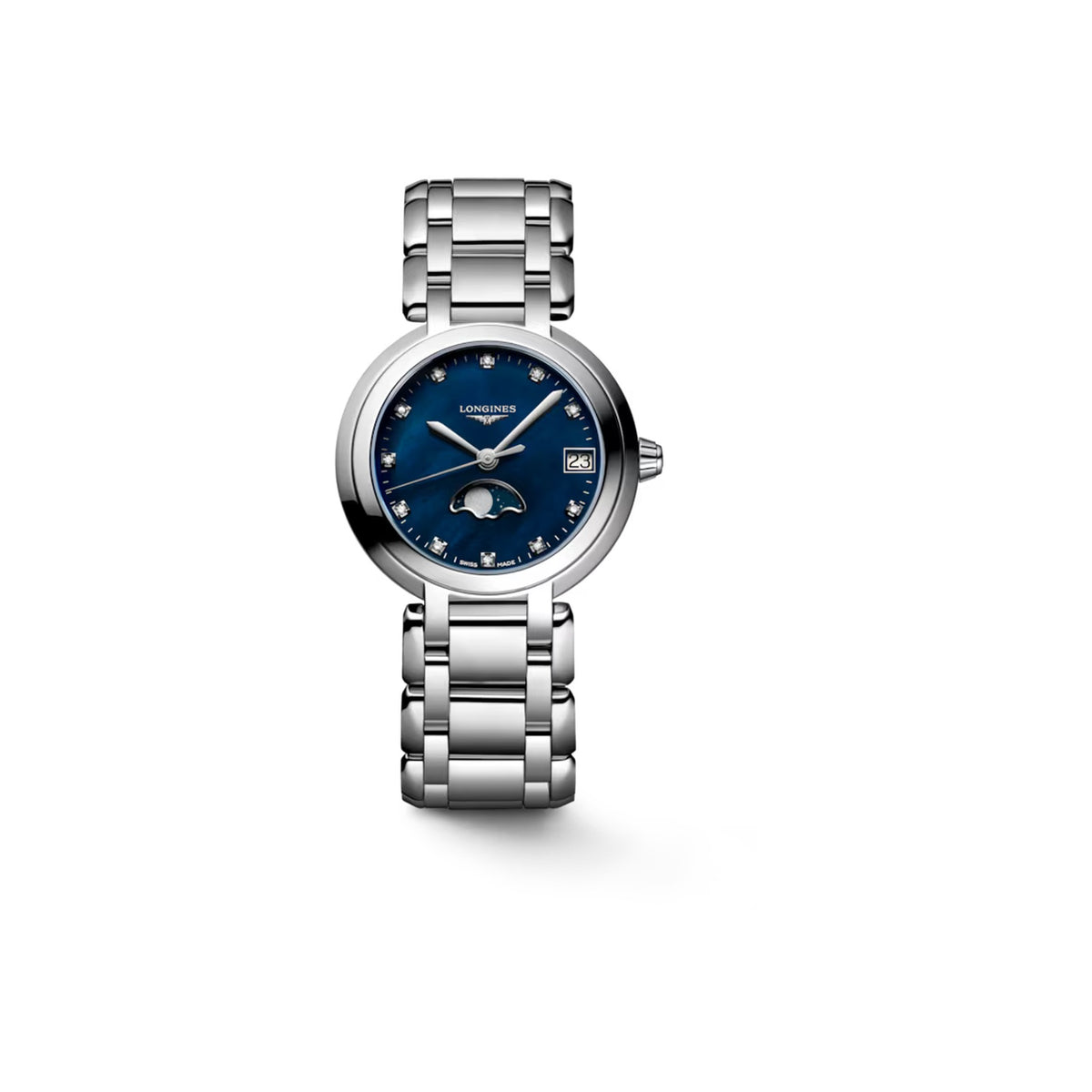Women’s Longines PrimaLuna Moonphase L8.115.4.98.6 Diamond Quartz Watch