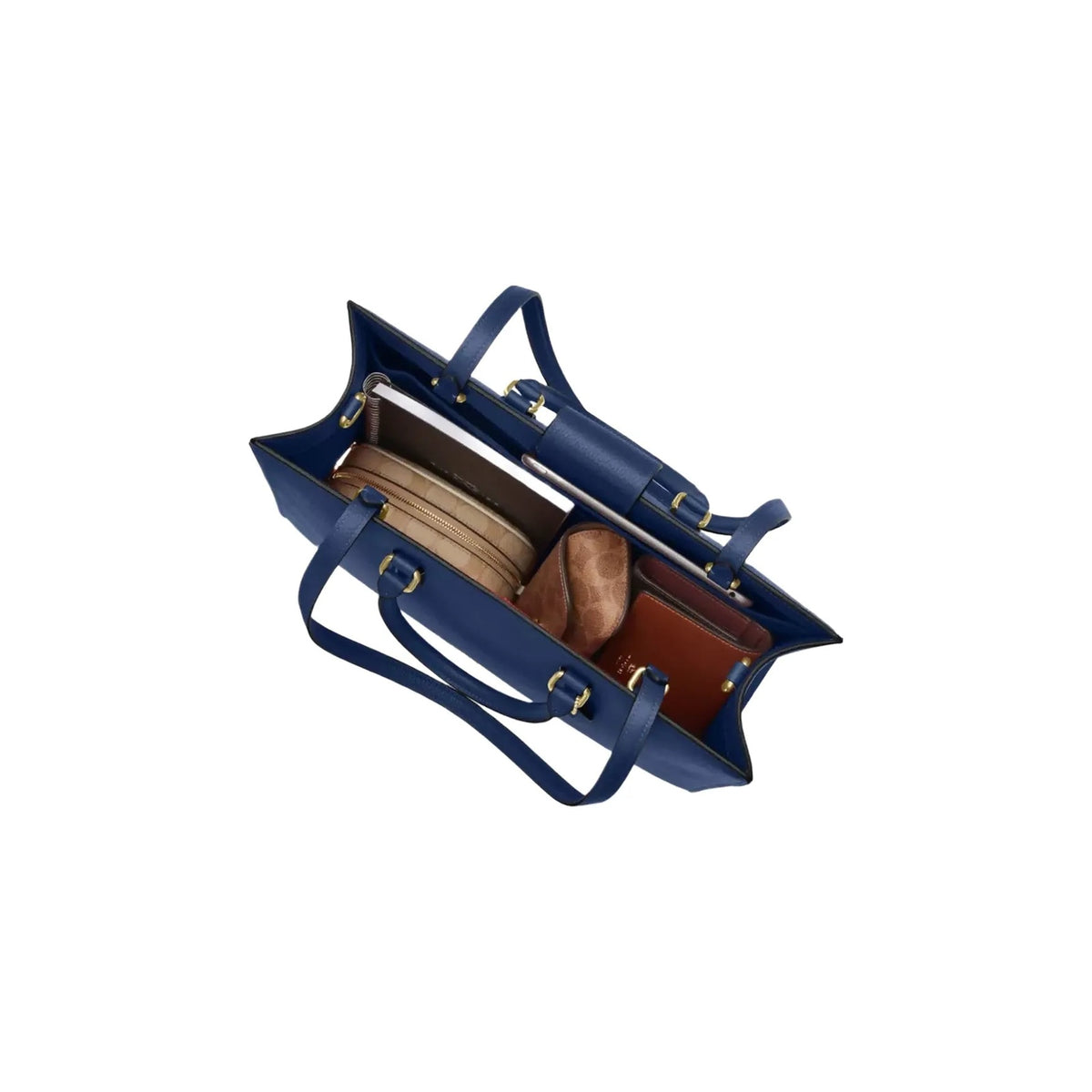 Coach Maggie Tote Bag in Gold Deep Blue