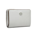 Tory Burch Robinson Pebbled Bi-Fold Wallet Light Granite
