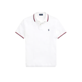 POLO RALPH LAUREN Mens White Custom Slim Fit Mesh Polo T-Shirt