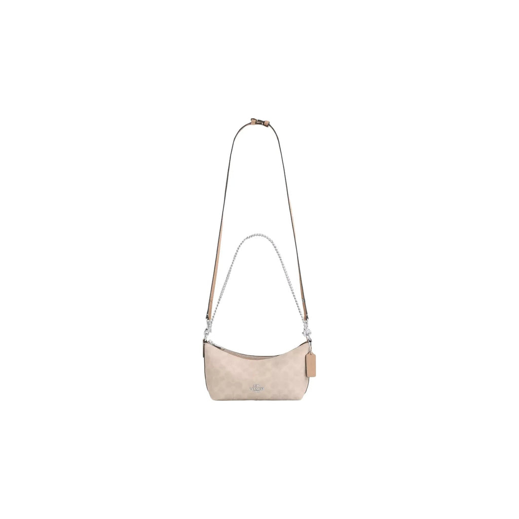 Coach Caitlin Shoulder Bag In Signature Canvas in Silver Sand Taupe