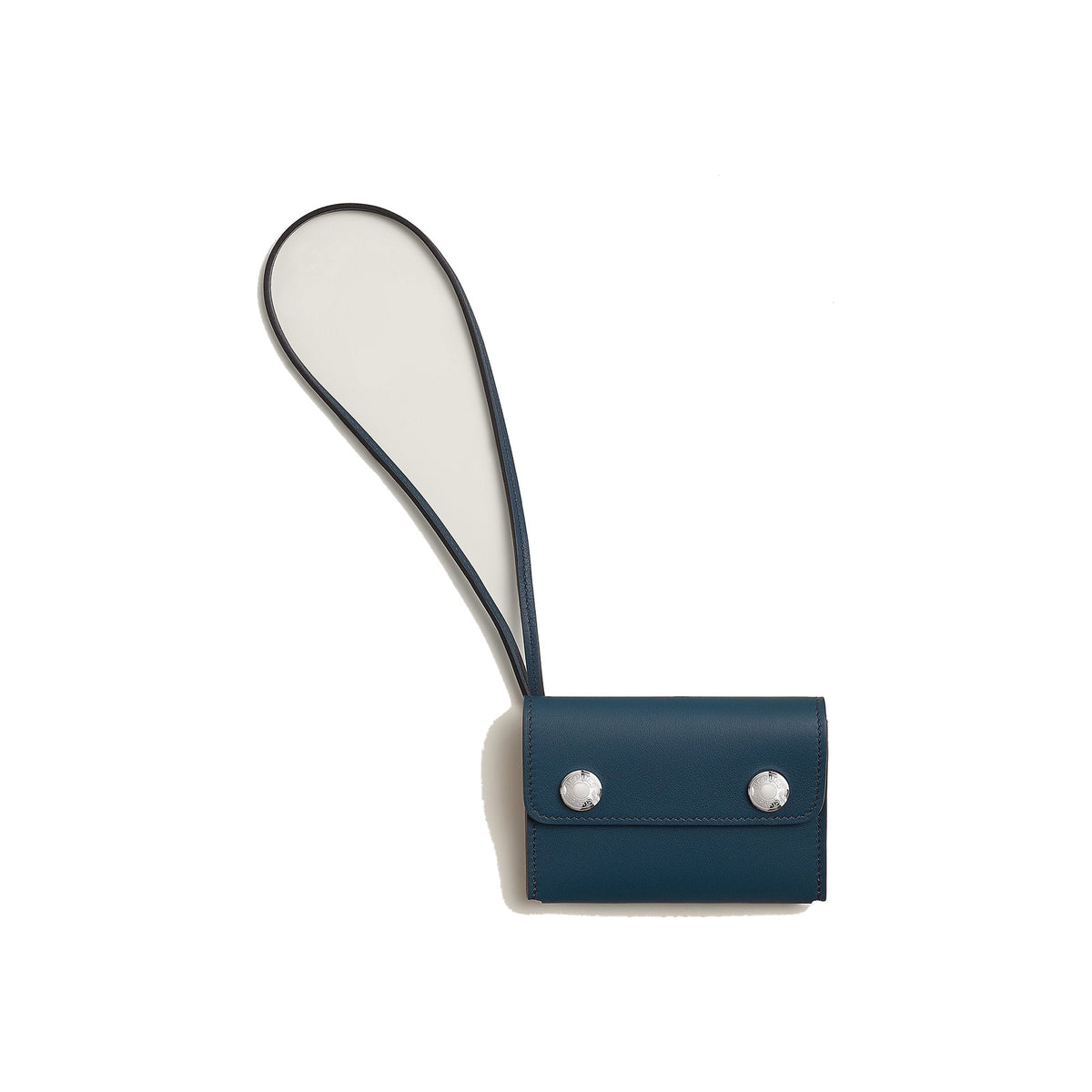 Hermes Hermsnap Card Holder Bleu De Prusse