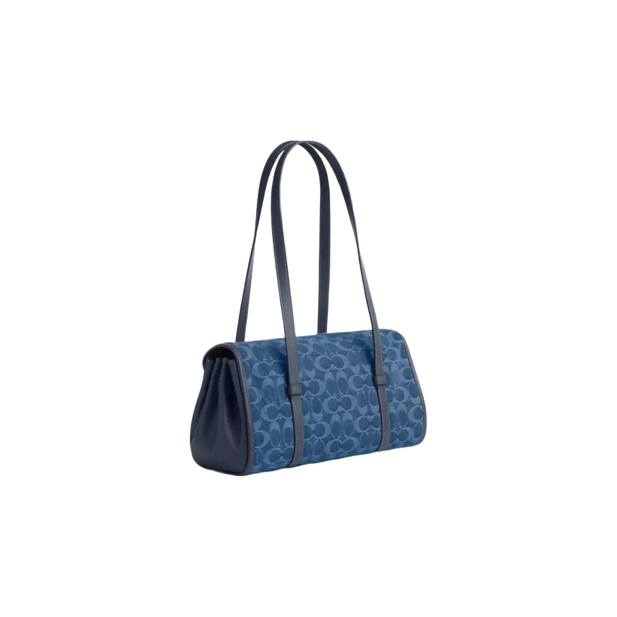 Coach Bridget Flap Shoulder Bag In Signature Denim in Gold Indigo