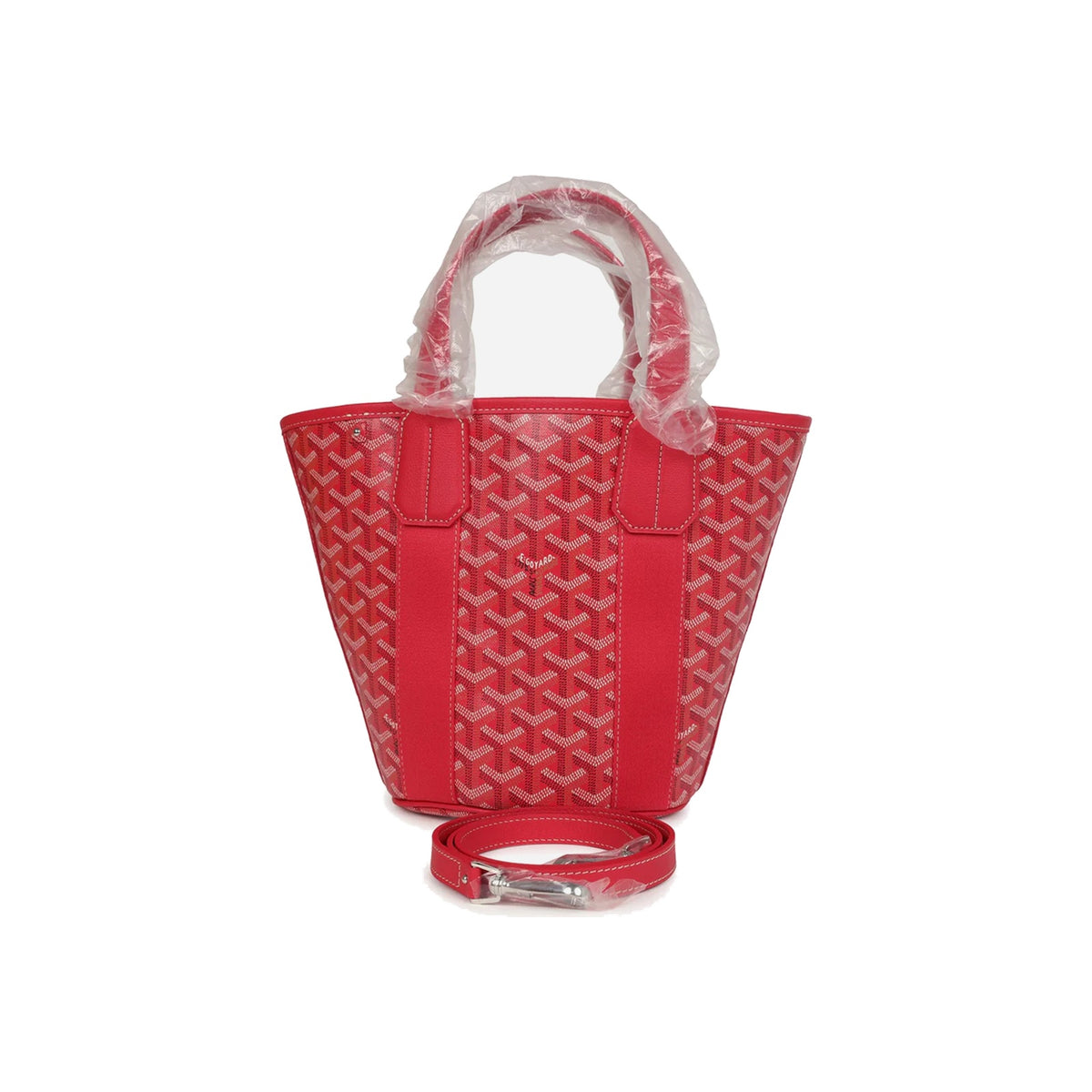 Goyard Goyardine Belharra PM Fuchsia Tote Palladium Hardware