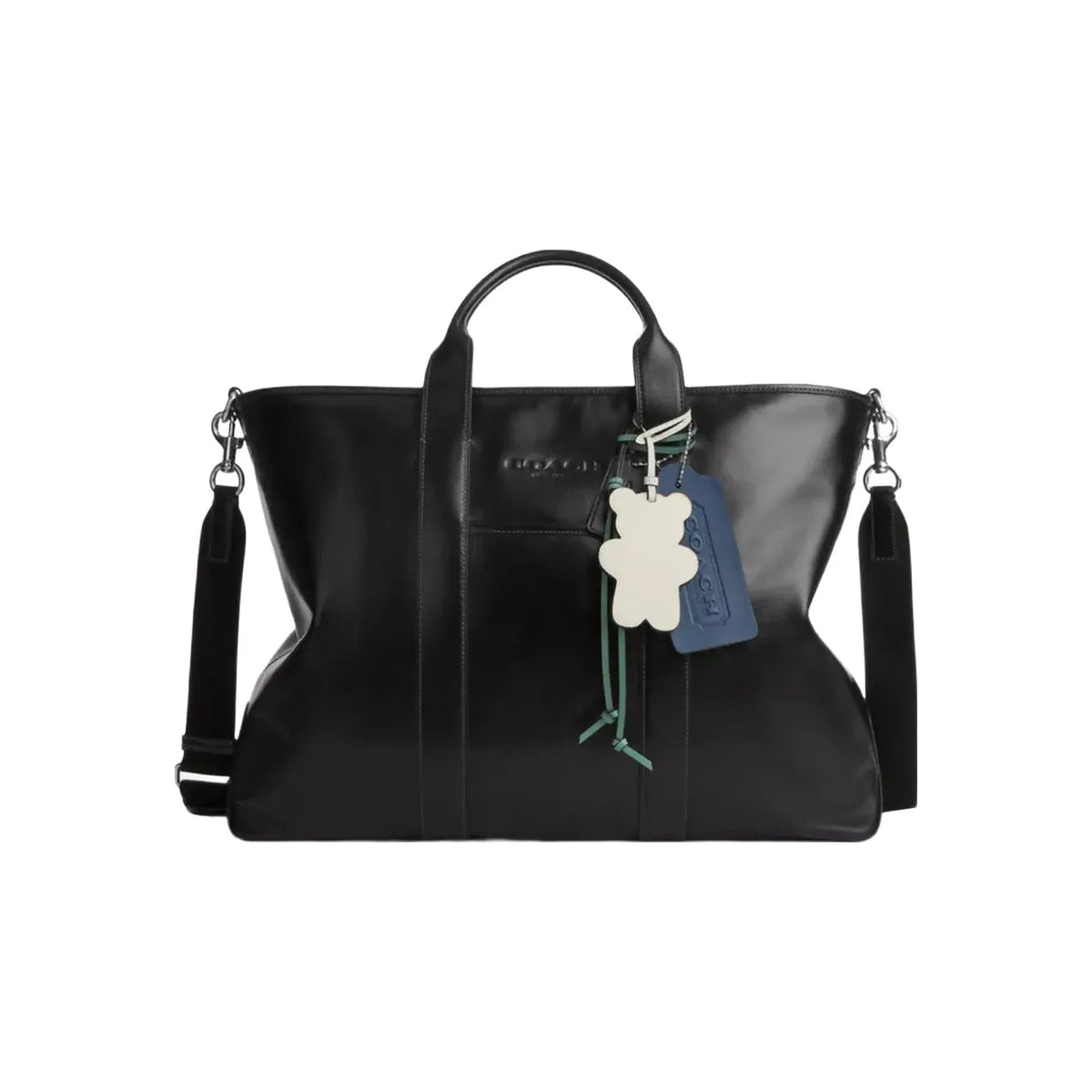 Coach Grayson Tote Bag With Charms in Silver Black